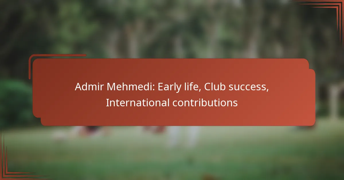 Admir Mehmedi: Early life, Club success, International contributions