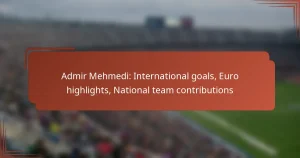 Admir Mehmedi: International goals, Euro highlights, National team contributions