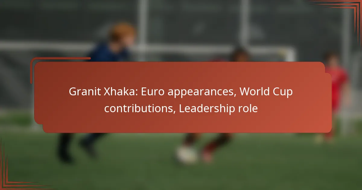Granit Xhaka: Euro appearances, World Cup contributions, Leadership role