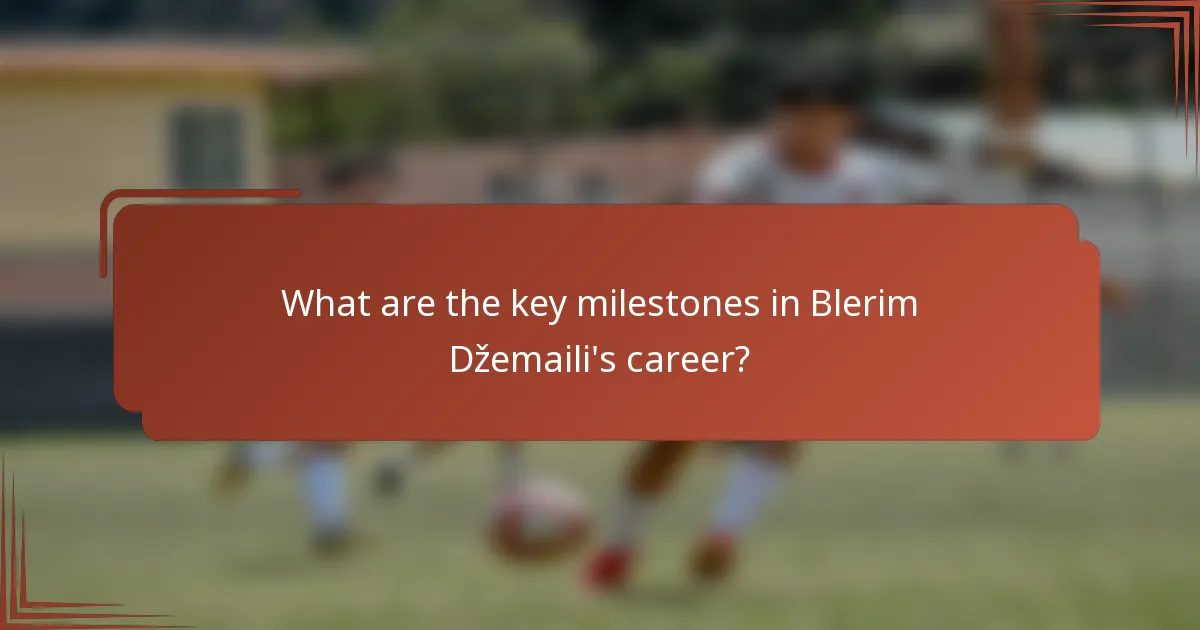 What are the key milestones in Blerim Džemaili's career?