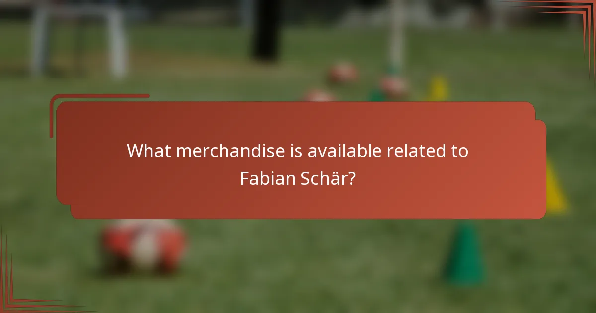 What merchandise is available related to Fabian Schär?